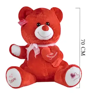 Tıkıl Ayı 70 cm Kırmızı